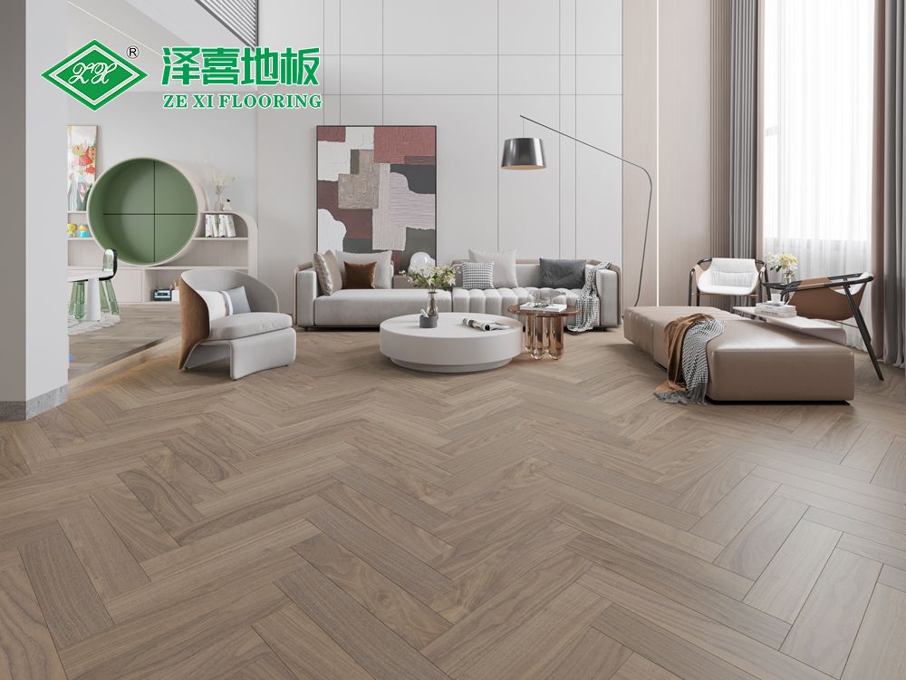 实木复合人字拼（黑胡桃）ZX-SK367