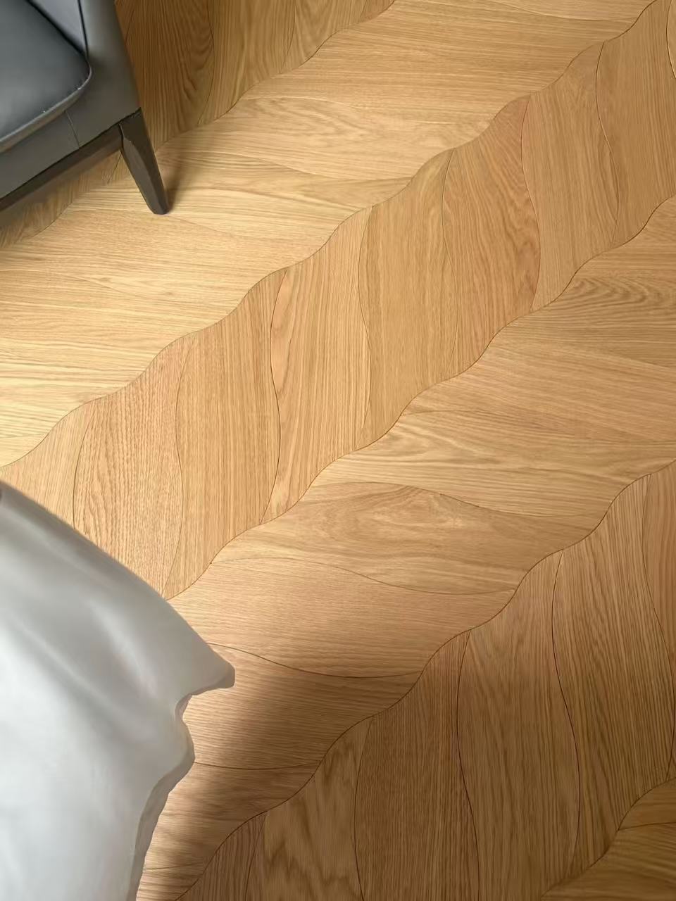 定制实木复合大树叶拼花（北美橡木）本色（